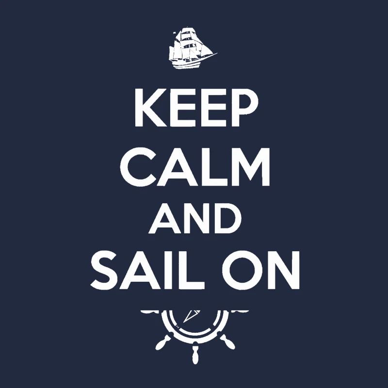 Keep Calm Sailboat Sailing Ship Compass Gift