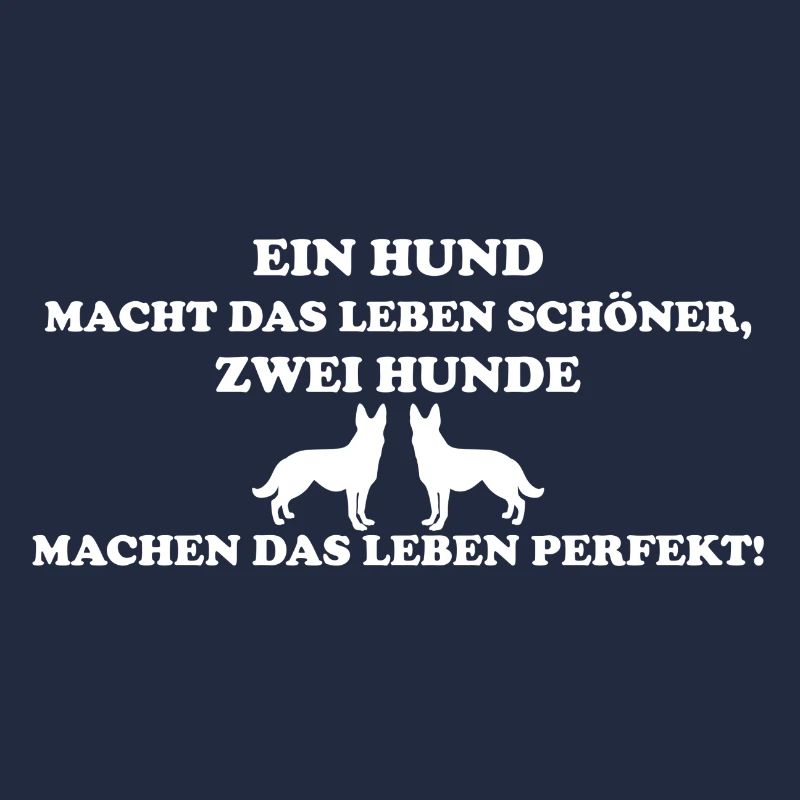 Hund zwei Hunde machen das leben perfekt Geschenk