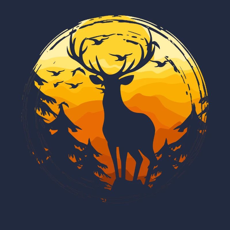 Hirsch Sillhouette