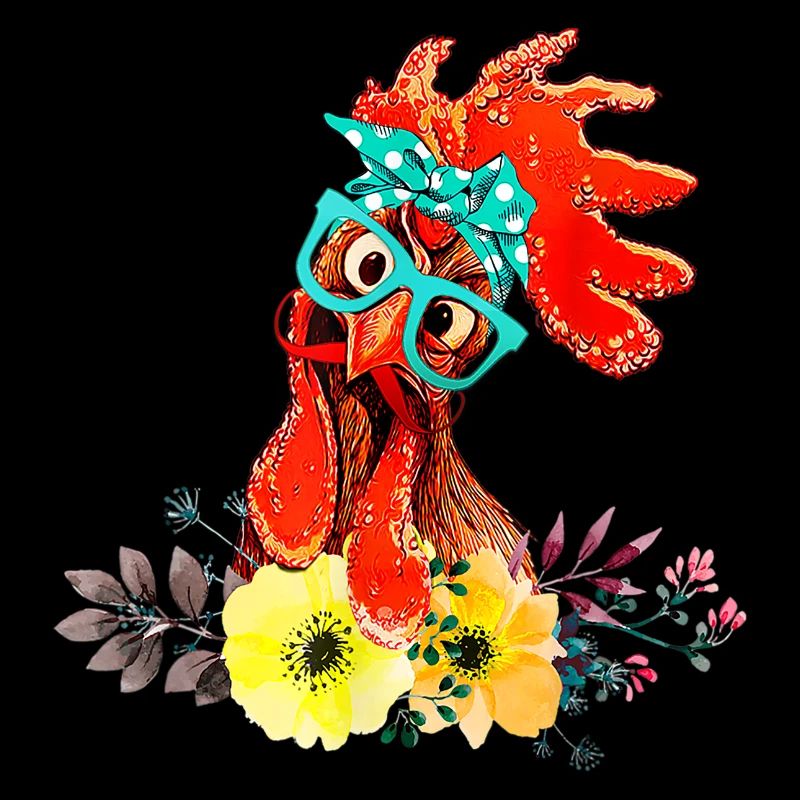 Glasses funny chicken chicken breeder chickens