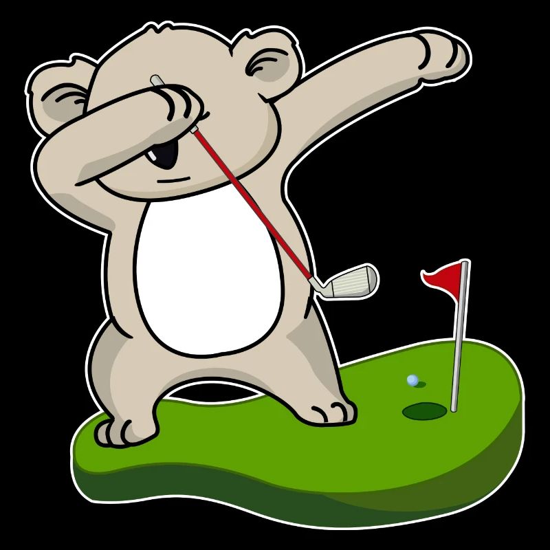 dab dabbing koala golf niedlich geschenk baby tier