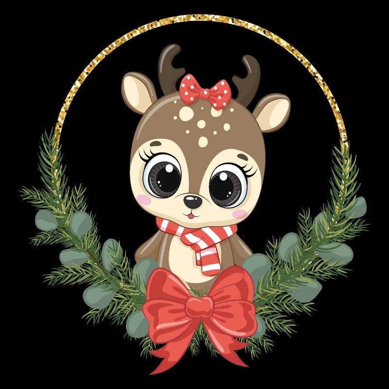 doux renne Noël Rudolf Joyeux Noël