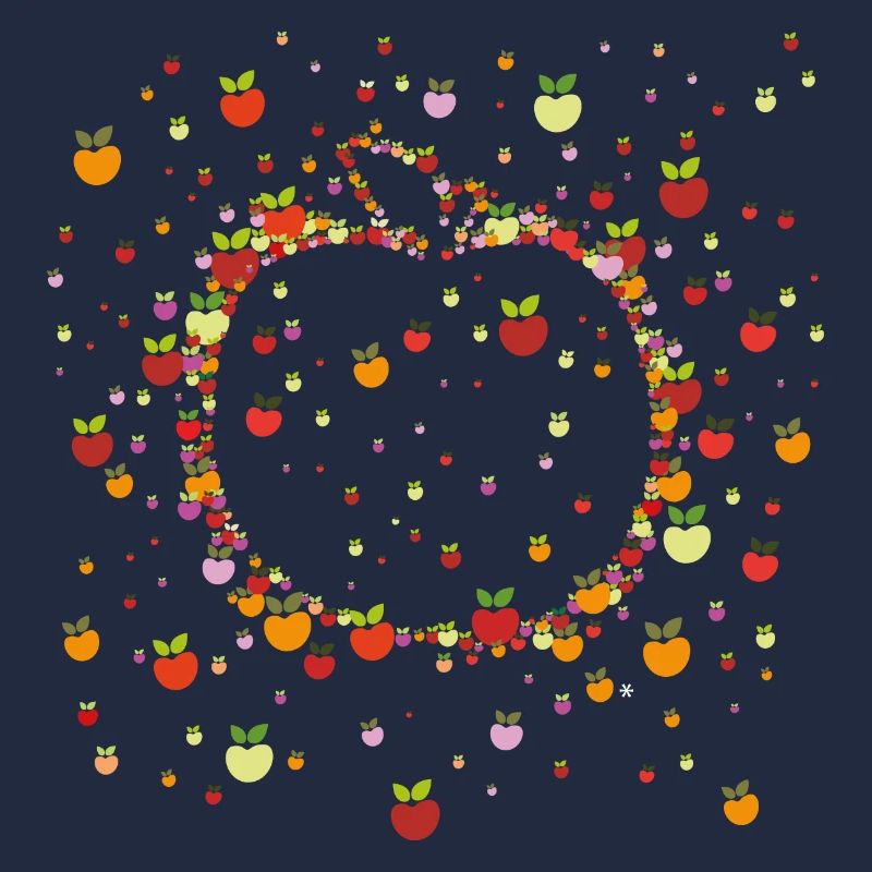Moderner Apfel Trendige Illustration - Vielfalt