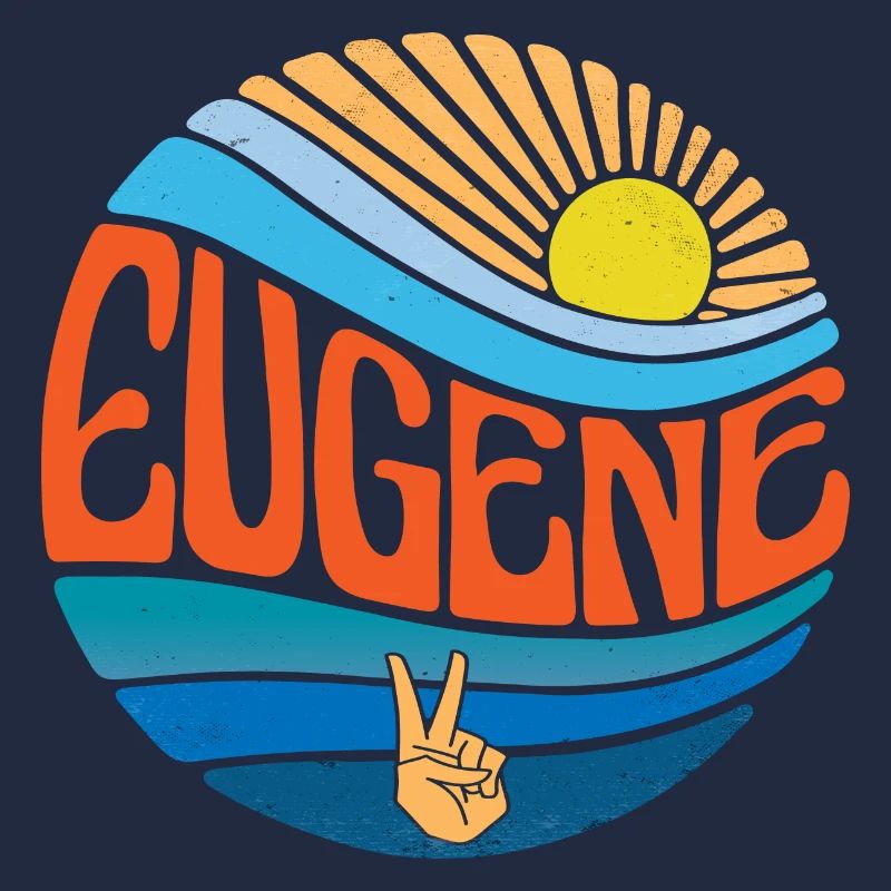 Eugene Hemd Vintage Sunset Eugene Groovy Tie Dye