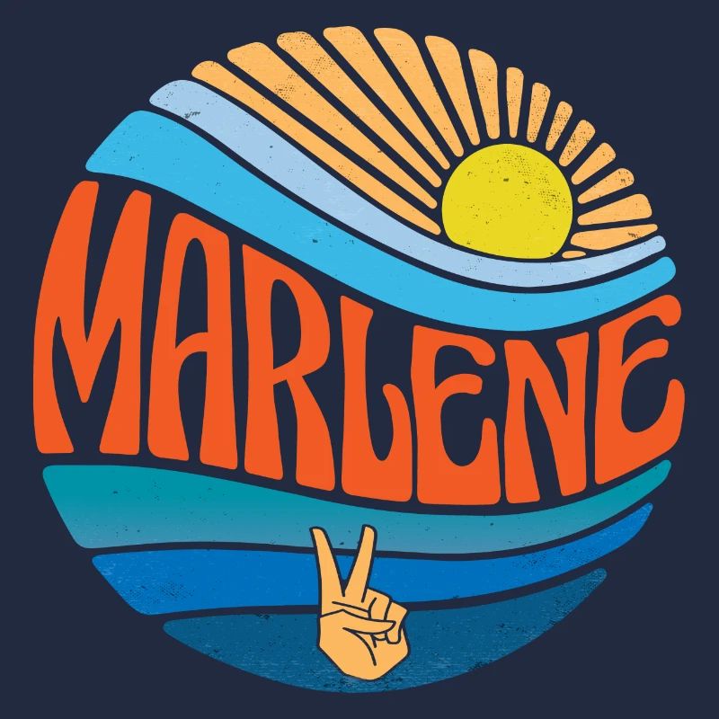 Marlene Chemise Vintage Sunset Marlene Groovy Cravate