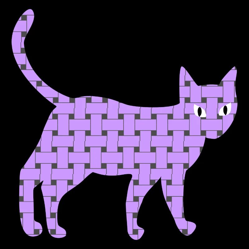 artistic cat with purple fabric