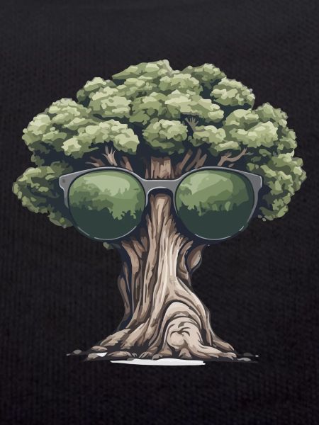 Tree with sunglasses