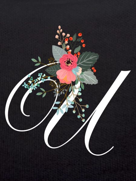 Letter u flowery