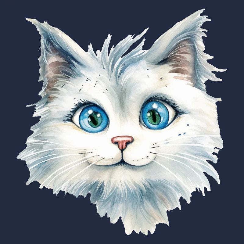 Dessin à l’aquarelle du chat des forêts norvégiennes