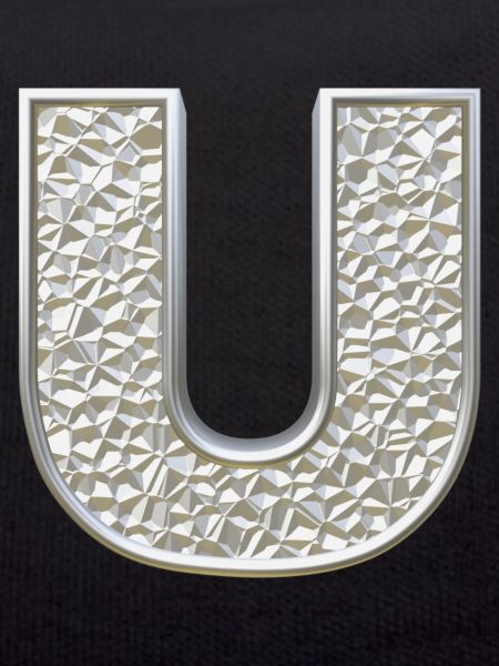 U, letter, initial, monogram,