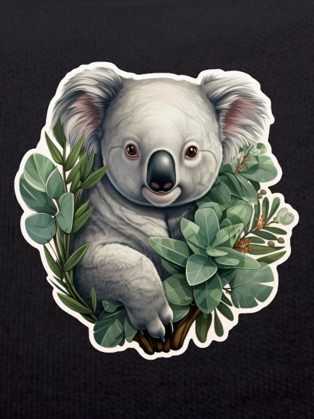 Koala with eucalyptus