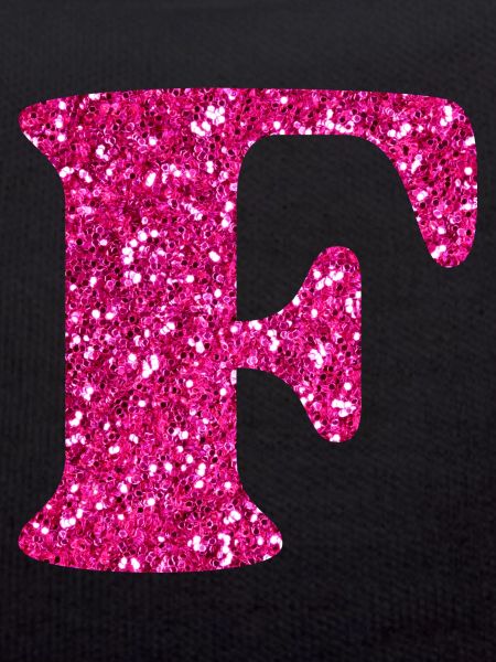Letter f pink glitter