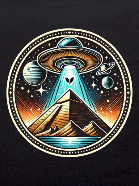 Ufo Alien Pyramids Logo