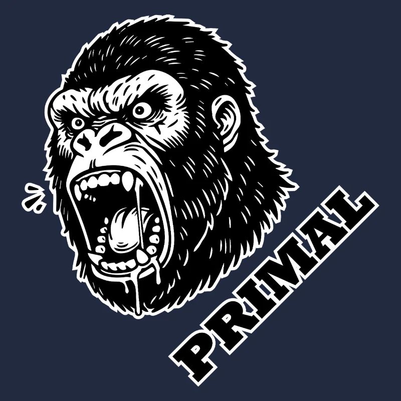 Gorille en colère - PRIMAL Design