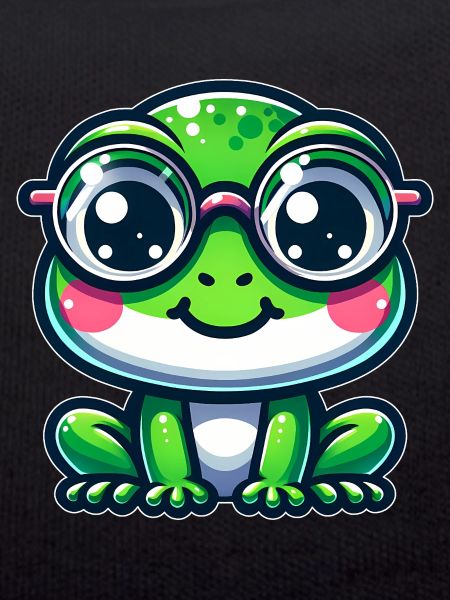 Süßer Frosch mit Brille