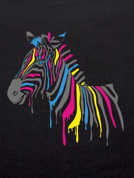 Zebra with paint