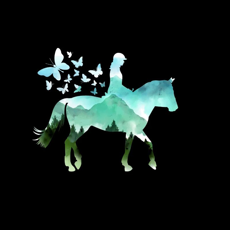 Cavalier cheval nature équitation fille cadeau sabots