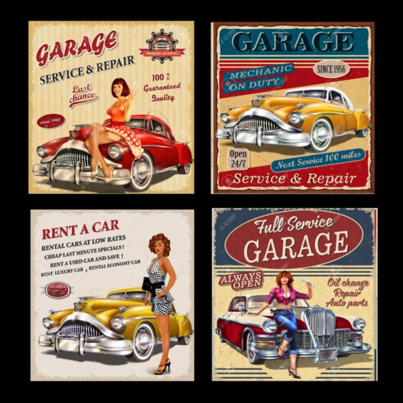 Vintage Auto Poster, Oldtimer, Vintage Poster,