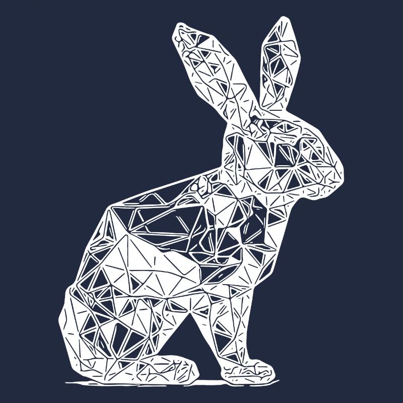 Lignes géométriques Tête de lapin