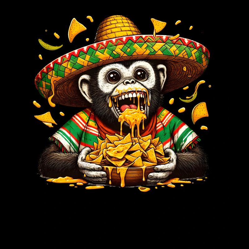Cinco de Mayo Affe mit Nachos
