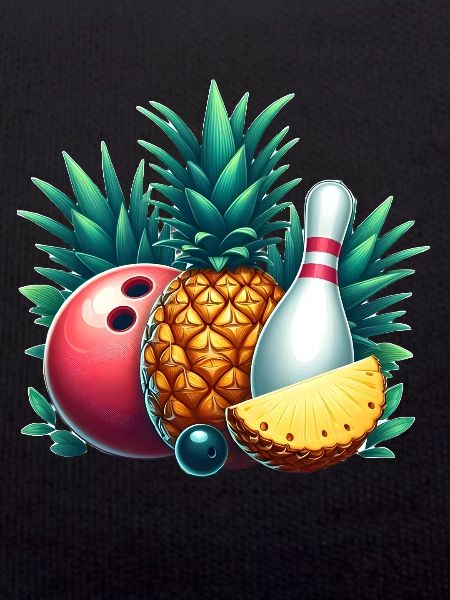 Bowling ball and pineapple