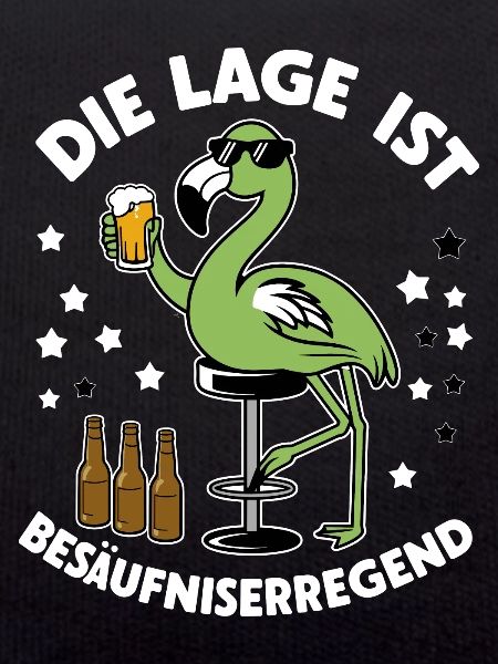 Funny green flamingo