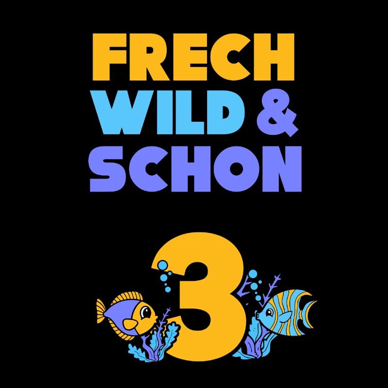 3 Jahre Geburtstag Junge Mädchen Fisch
