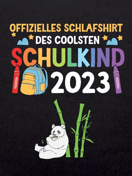 Panda Schulanfang Schulkind 2023