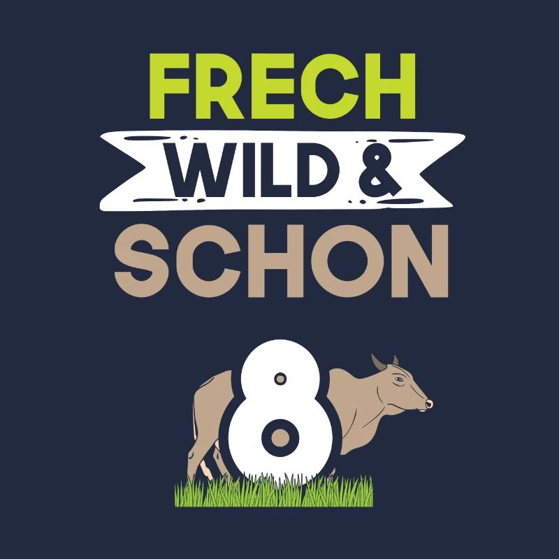 8 Jahre Geburtstag Junge Mädchen Kuh