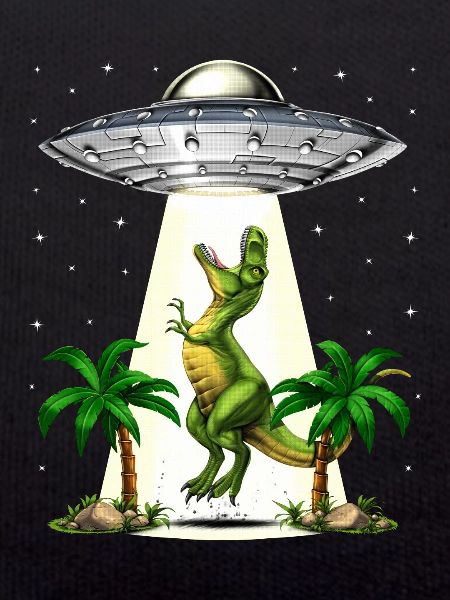 T-Rex Dinosaur Alien Abduction