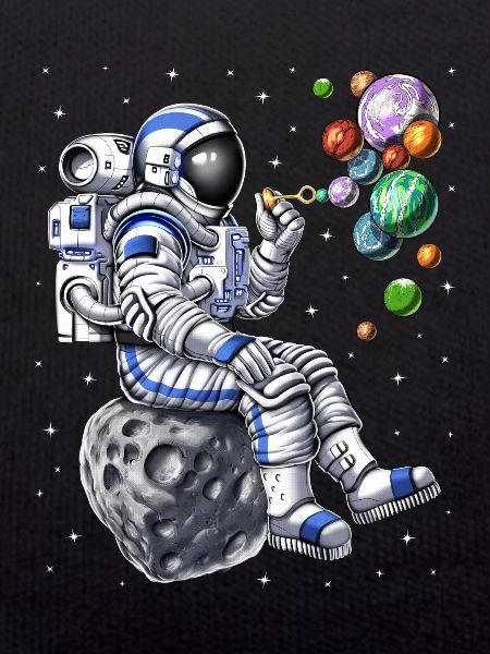Astronaut Blowing Bubbles