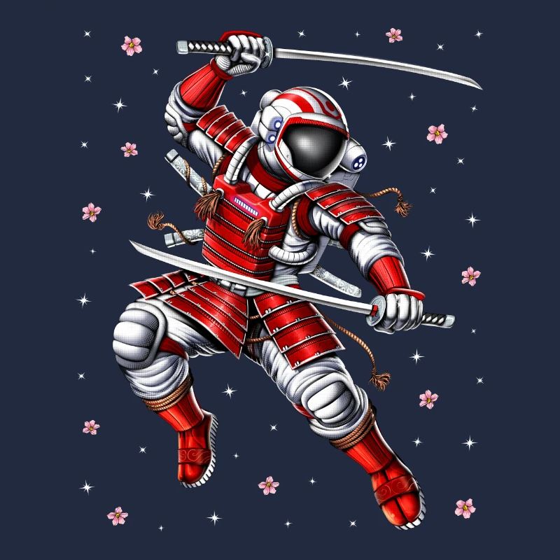 Astronauten-Samurai-Krieger