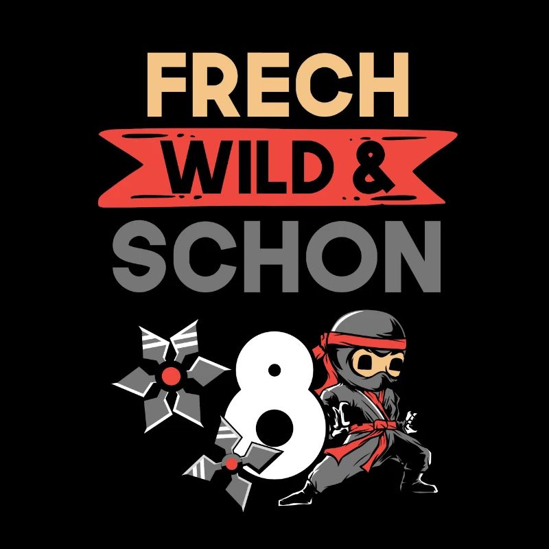 8 Jahre Geburtstag Junge Mädchen Ninja