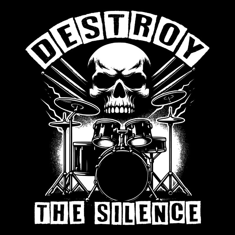 Schlagzeug Schlagzeuger Destroy Silence Rockband.