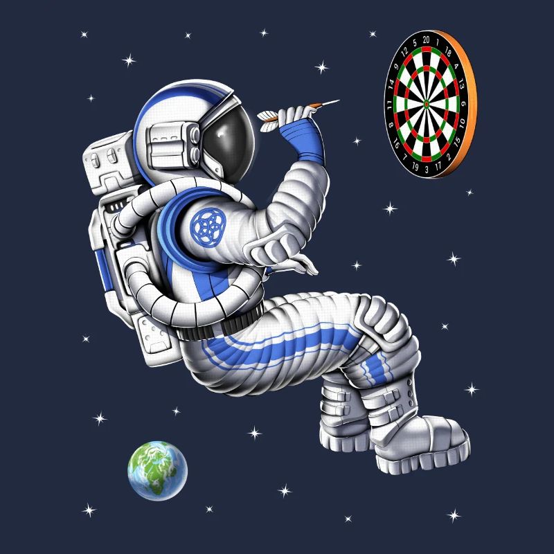Astronaut Darts Player