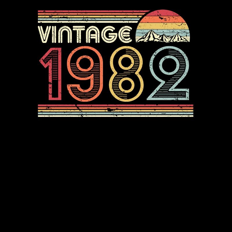 1982 Vintage Print, Birthday Gift Tee. Retro