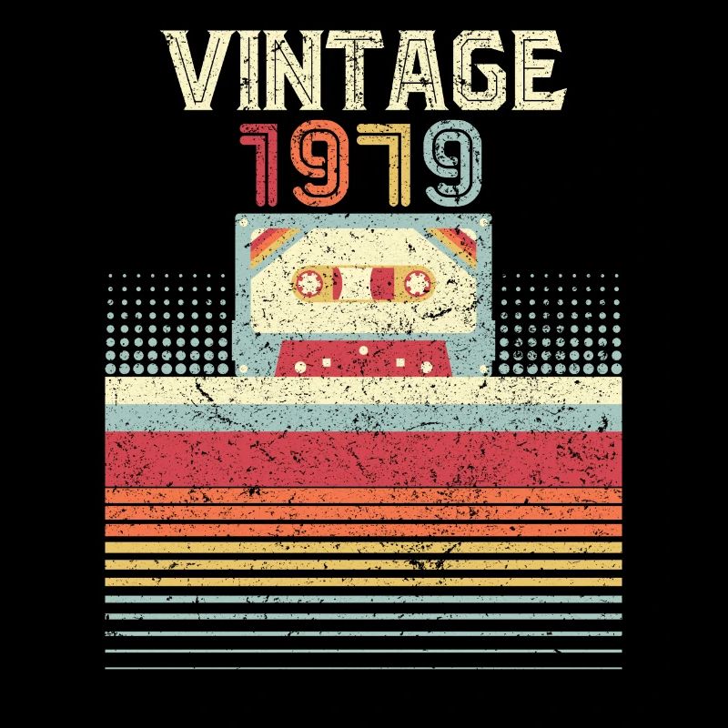 1979 Design vintage, cadeau d'anniversaire Tee. Rétro