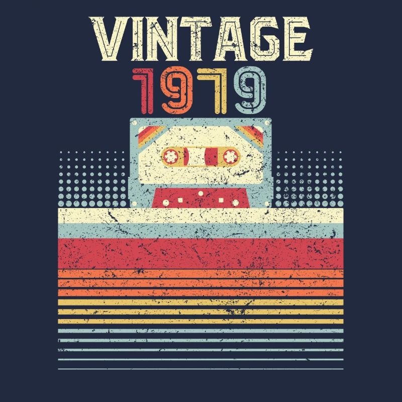 1979 Vintage Design, Geburtstagsgeschenk Tee. Retro
