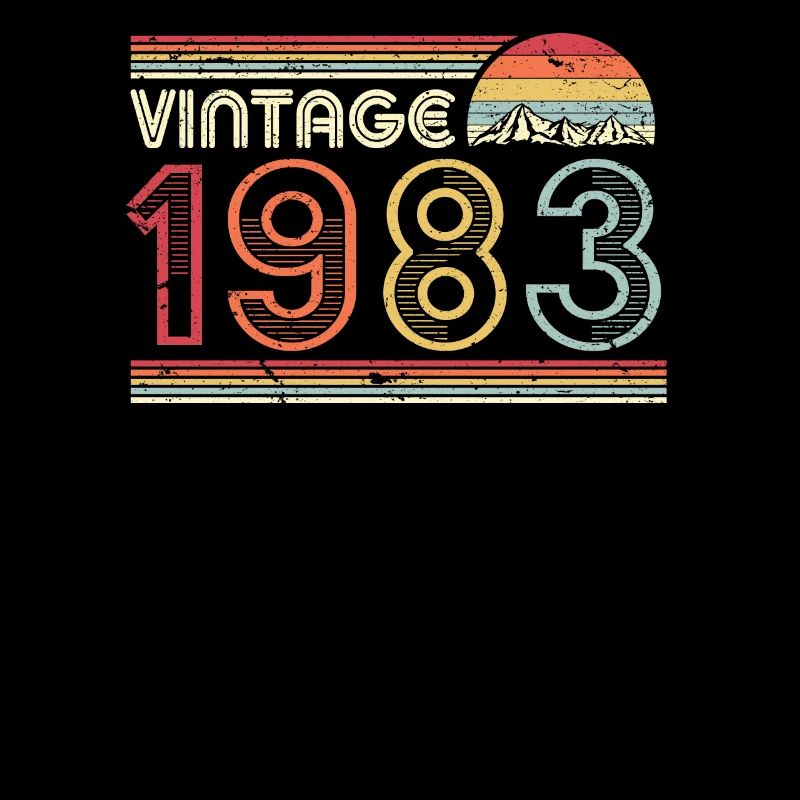 Impression vintage 1983, cadeau d'anniversaire Tee. Rétro