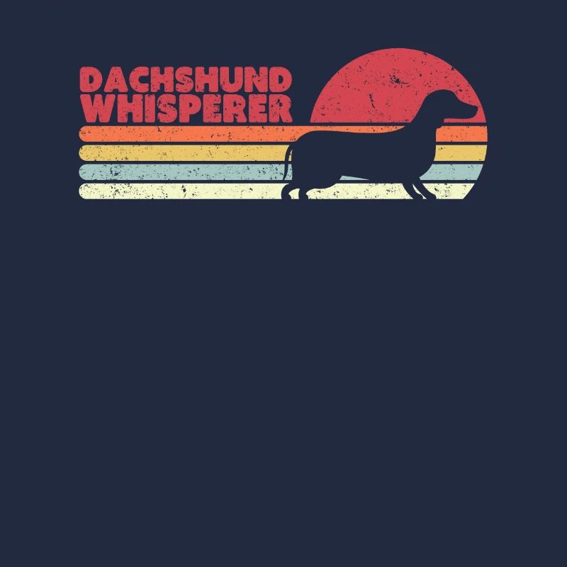 Funny Teckel Whisperer, design rétro