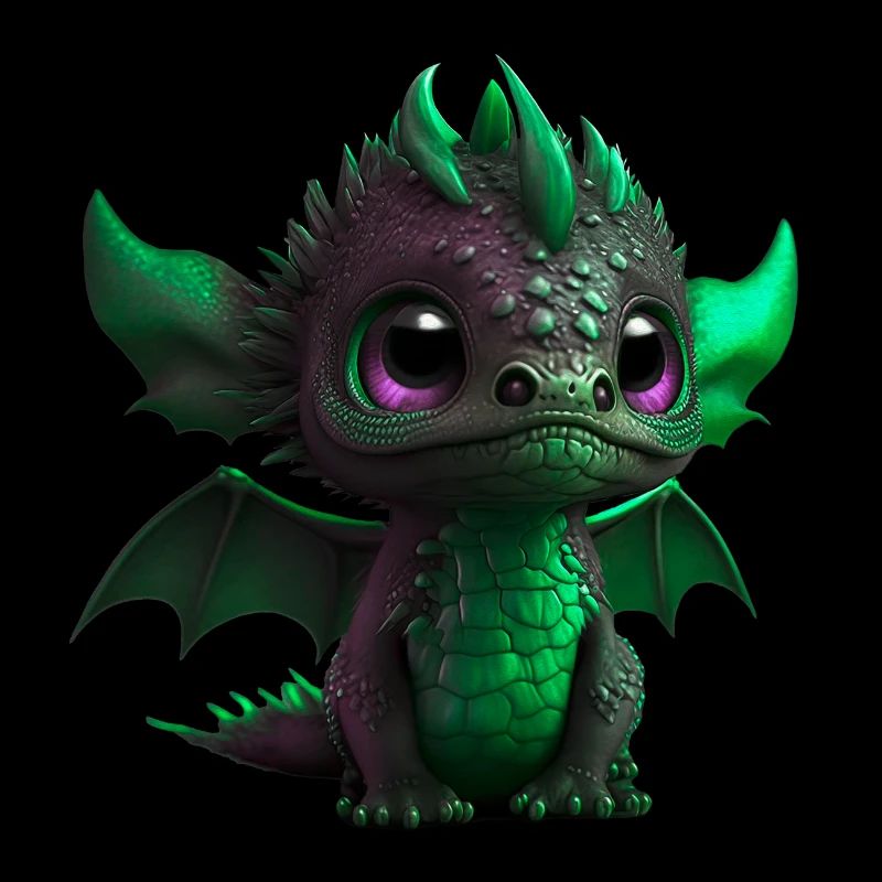 Bébé Dragon Vert| Mignon bébé dragon vert