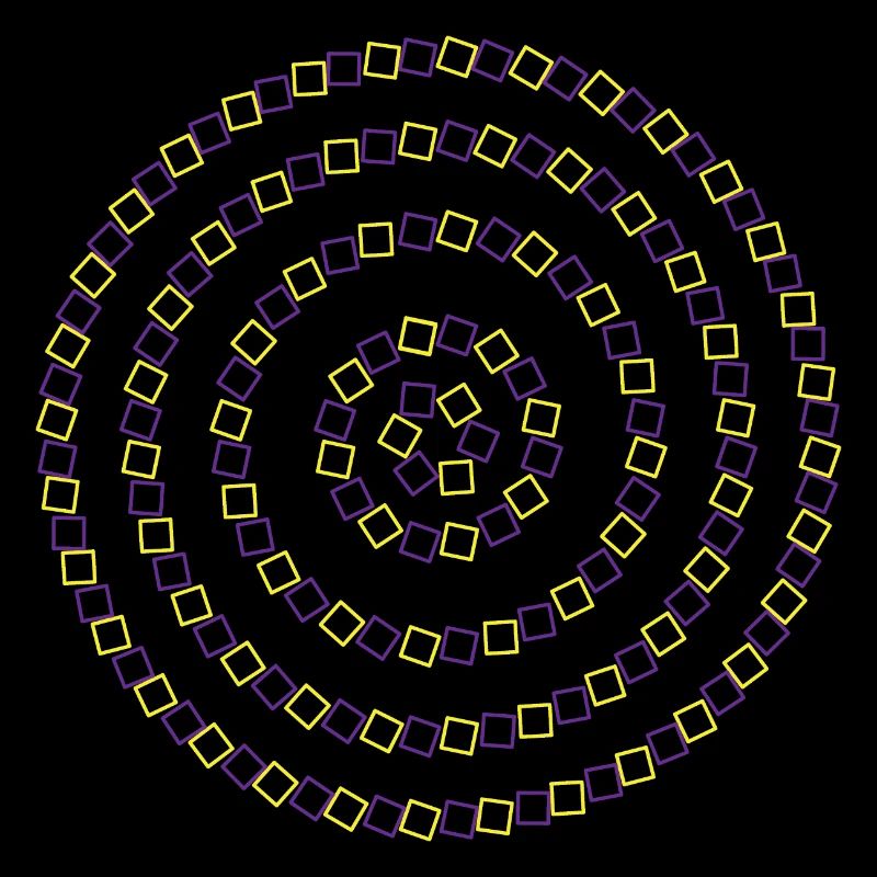 Optical illusion spiral