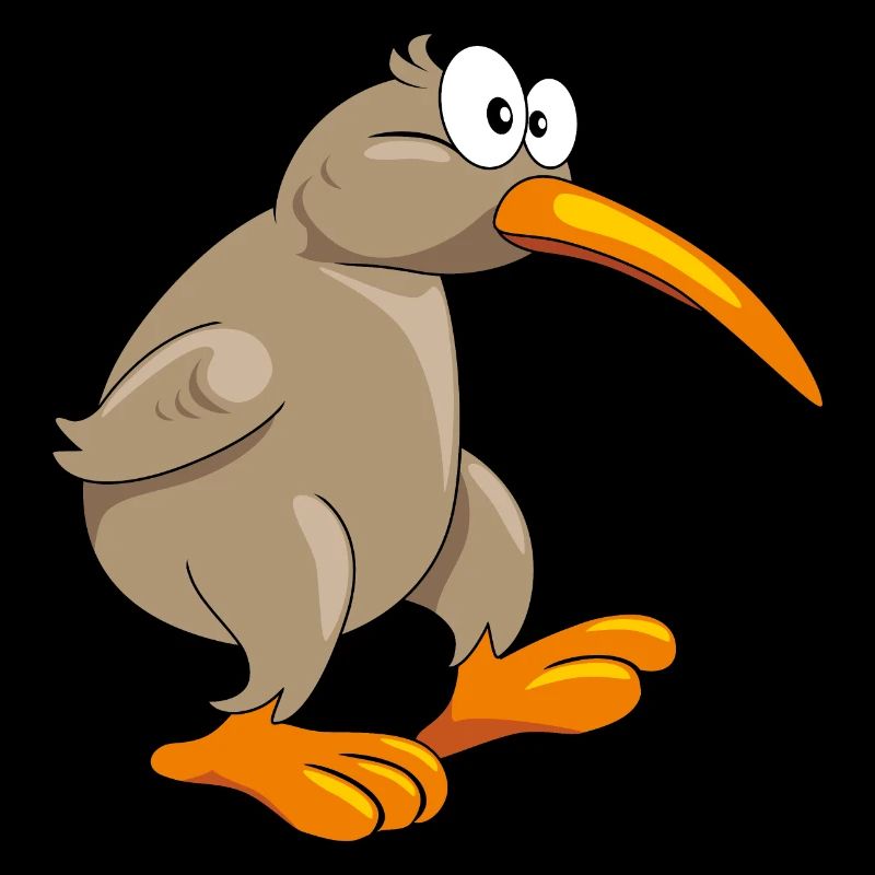 Nachdenklicher lustiger Kiwi-Vogel