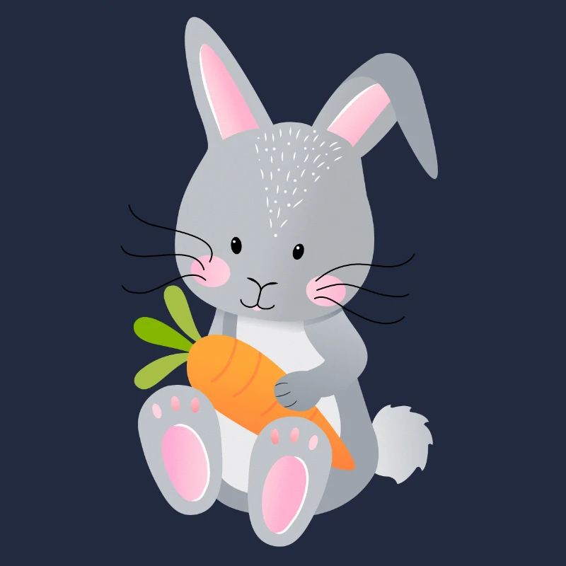 Lapin de bébé avec carotte