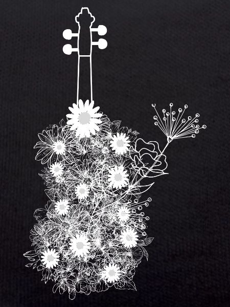 flowery violin gift idea