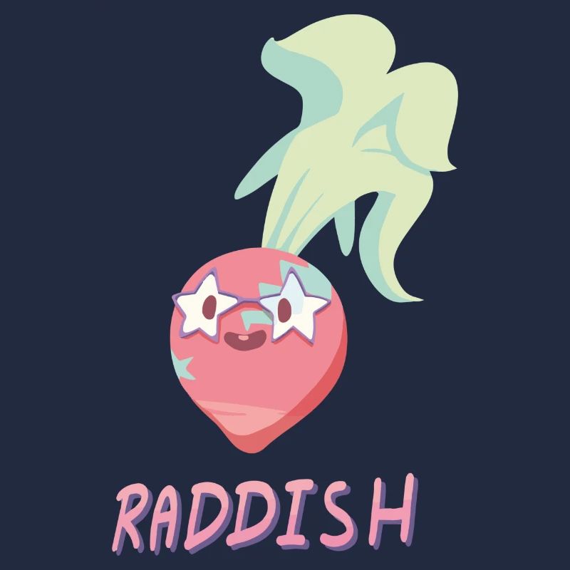 Mignon dessin animé Radis