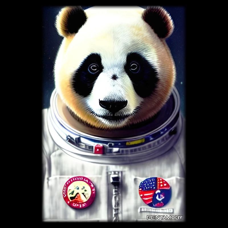 Panda Bear Panda Astronaut Future Sci-Fi Technology