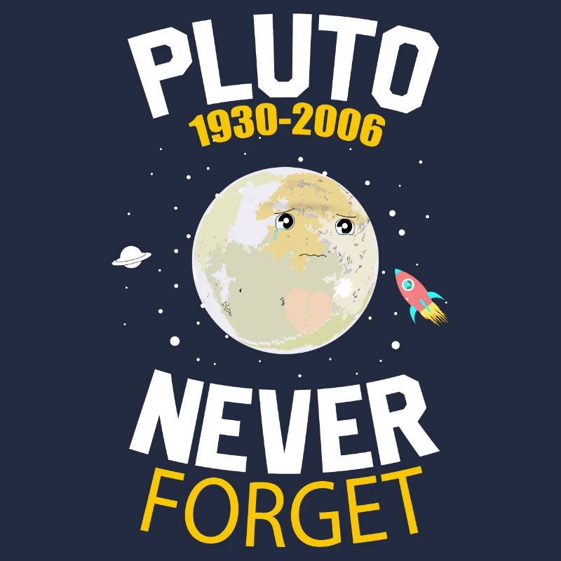 Never Forget Pluto Retro Style Funny Space Science