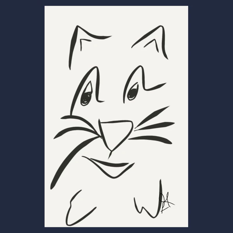 Süßes Katzengesicht Design