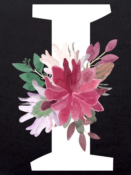 Floral letter i